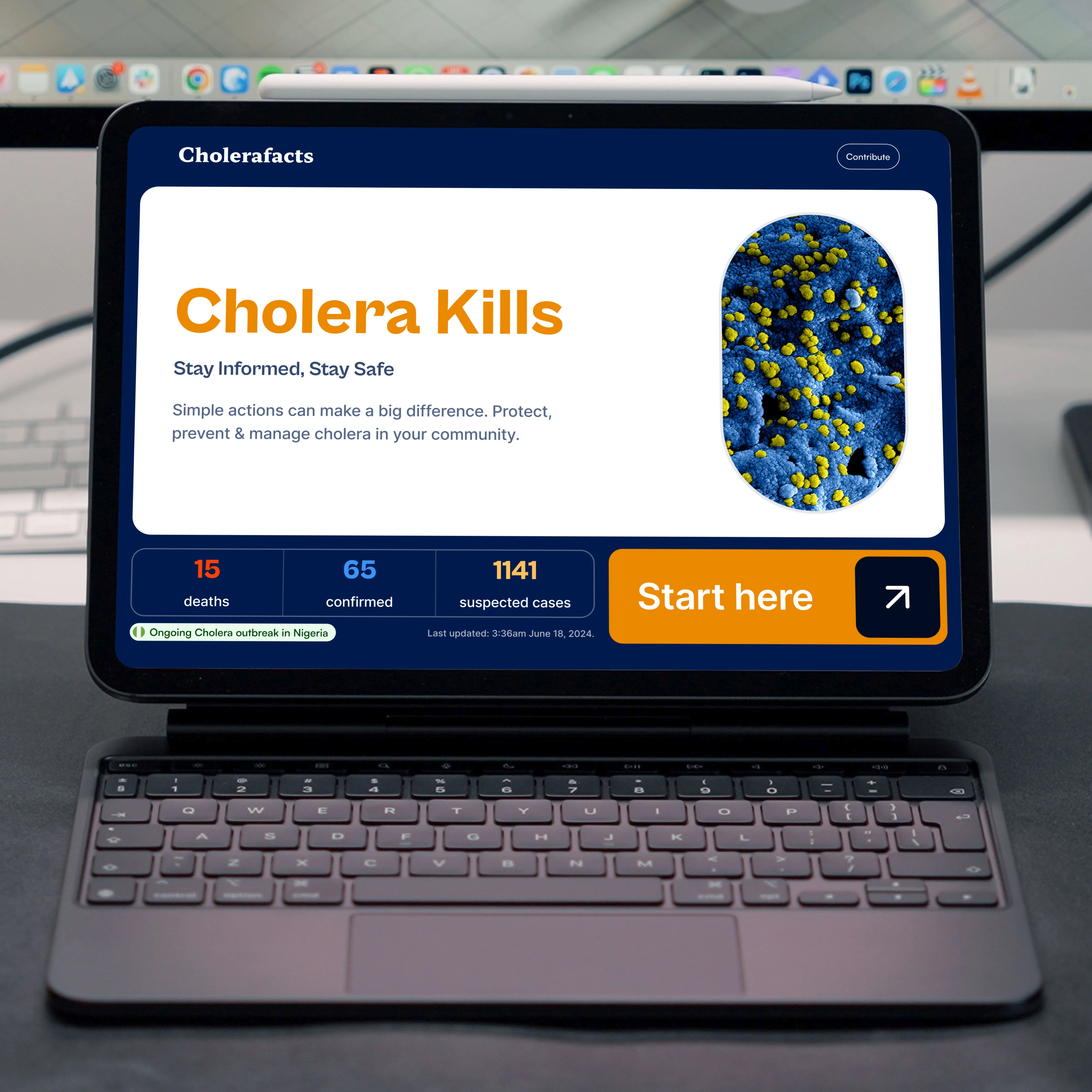 Microsite homepage preview