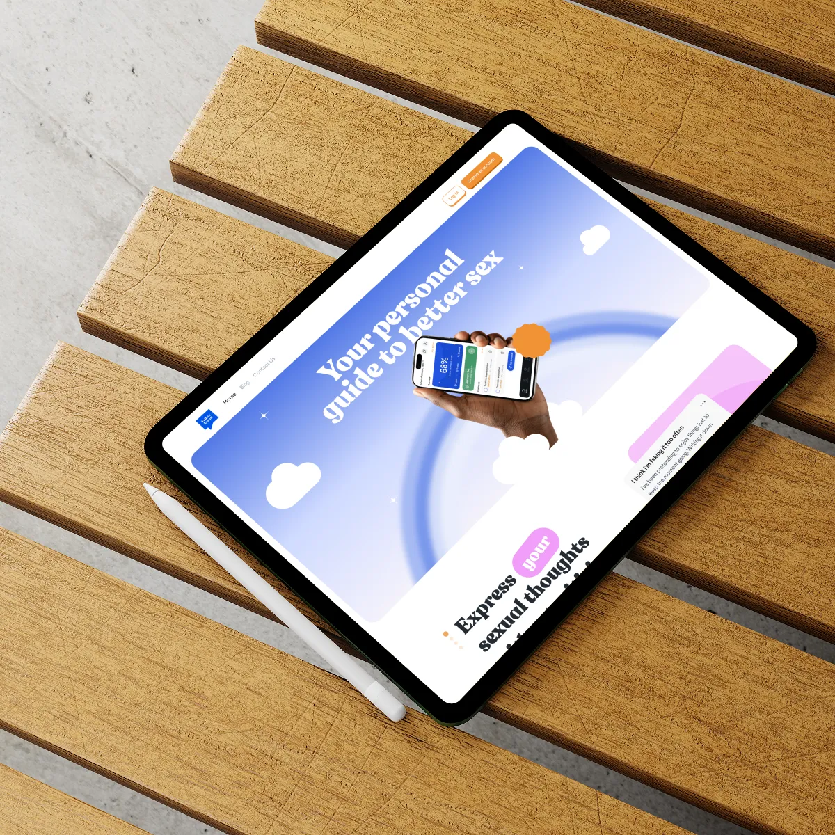 Landing page hero section preview
